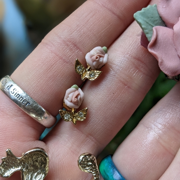 Vintage Pins and Earring set - Picture 3 of 3